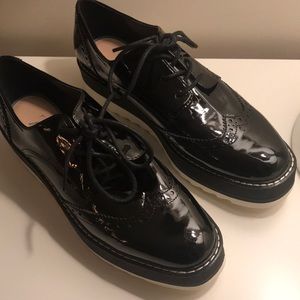 Zara Patent Platform Shoes